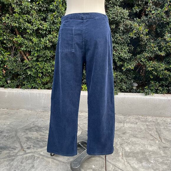 Vintage 1980s OP Ocean Pacific Wide Leg Corduroy Blue Pants Unisex Surfer - Picture 2 of 13